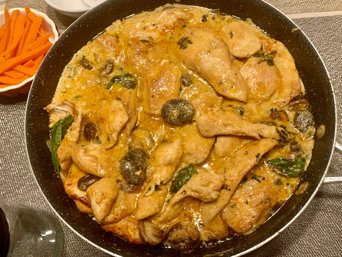 Dijon mustard chicken with portobello&nbsp;mushrooms